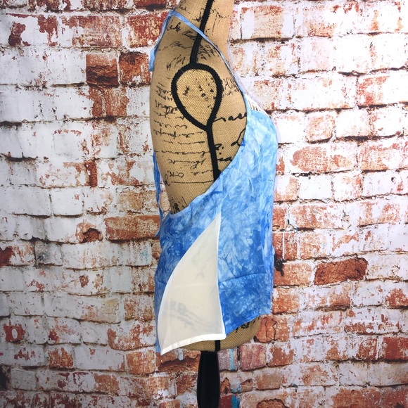 Blue Tie Dye Halter Top - Picture 9 of 11